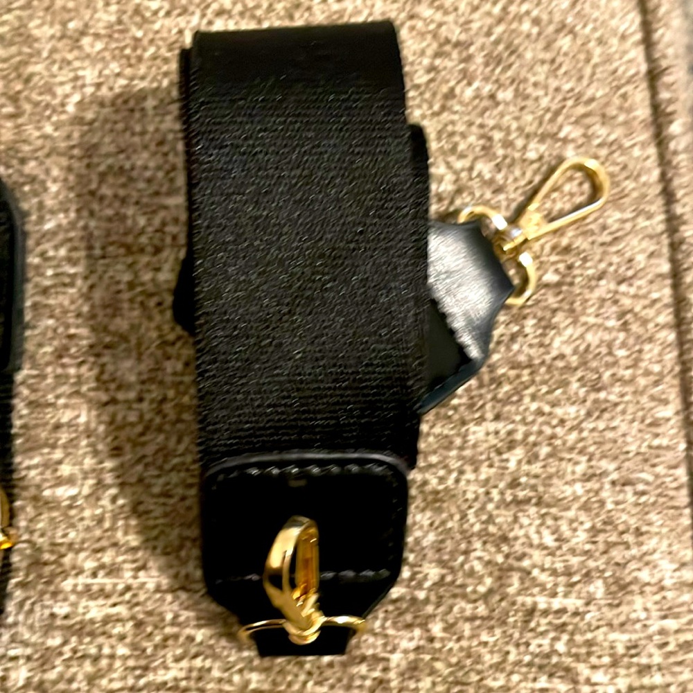 Guitar/Purse Strap 36” Black with gold clips